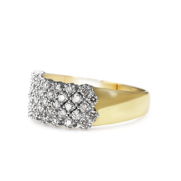 9ct Yellow and White Gold 1.50ct Diamond Band Ring
