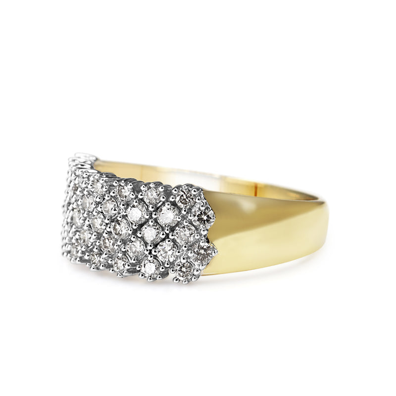 9ct Yellow and White Gold 1.50ct Diamond Band Ring