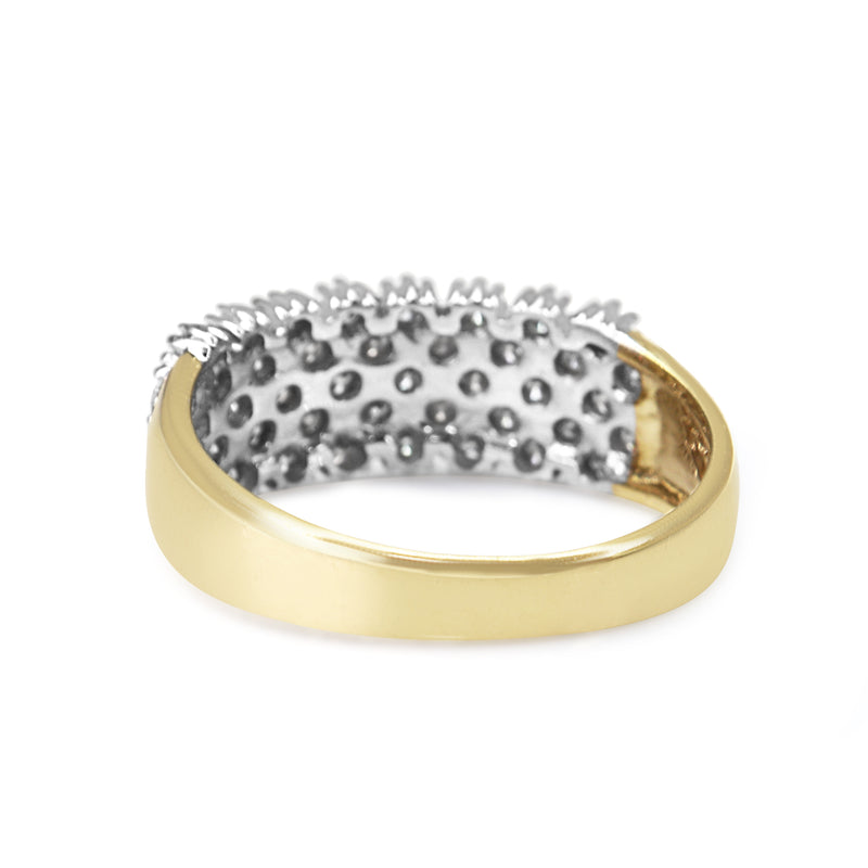 9ct Yellow and White Gold 1.50ct Diamond Band Ring