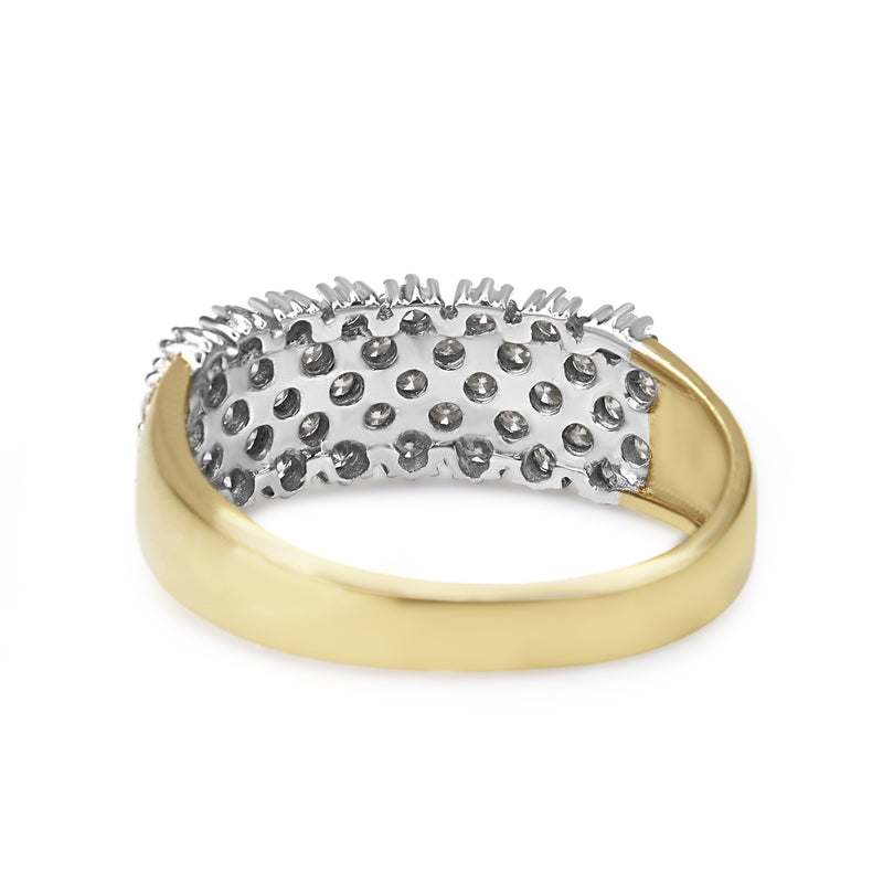 9ct Yellow and White Gold 1.50ct Diamond Band Ring