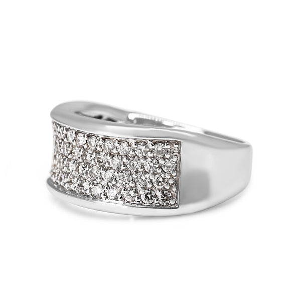 18ct White Gold Diamond Pavé Band Ring