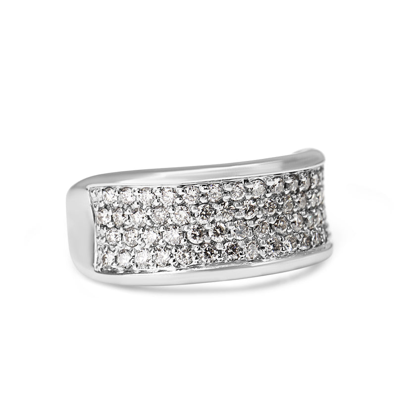 18ct White Gold Diamond Pavé Band Ring