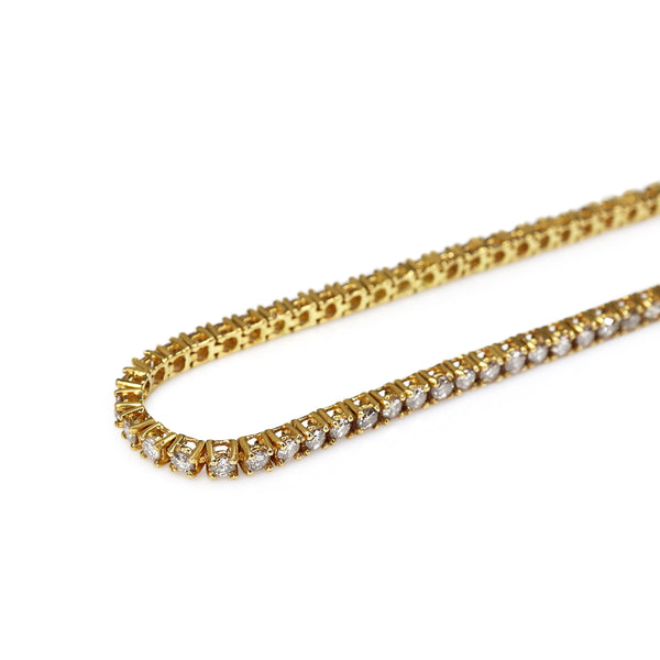 18ct Yellow Gold 3.00ct Diamond Tennis Bracelet