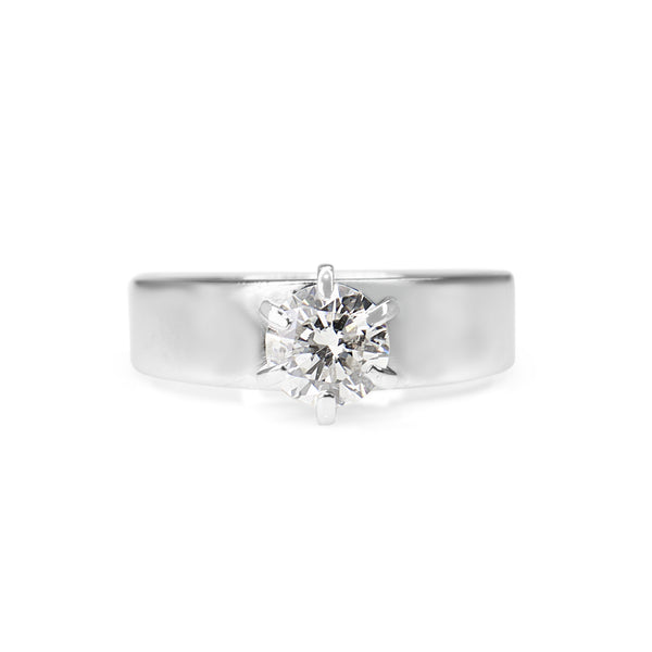 Platinum and 18ct White Gold .60ct Diamond Solitaire Ring