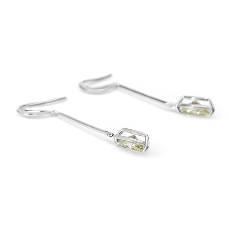 18ct White Gold Marquise Diamond Drop Earrings