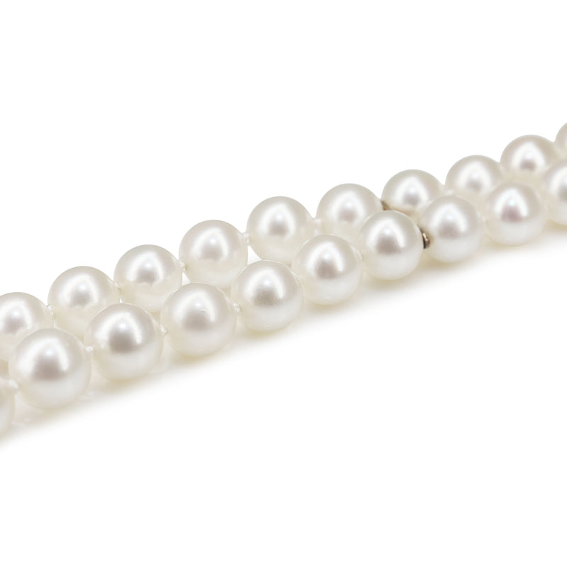 9ct Yellow Gold Triplet Opal and 7mm Pearl Double Row Bracelet