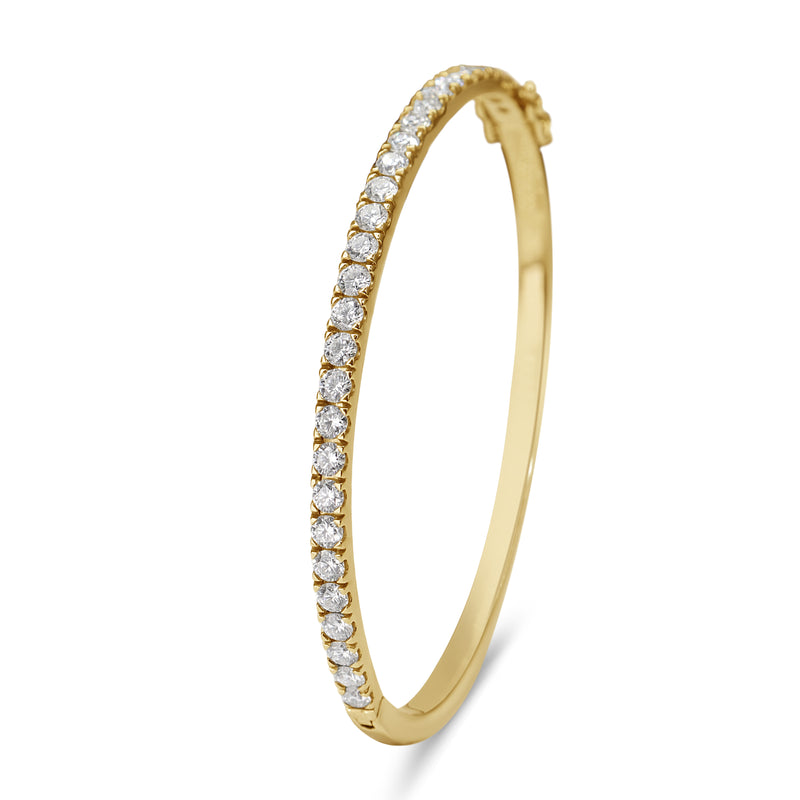 9ct Yellow Gold 2.55ct Hinged Bangle