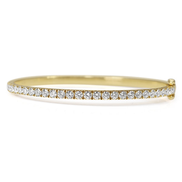 9ct Yellow Gold 2.55ct Hinged Bangle