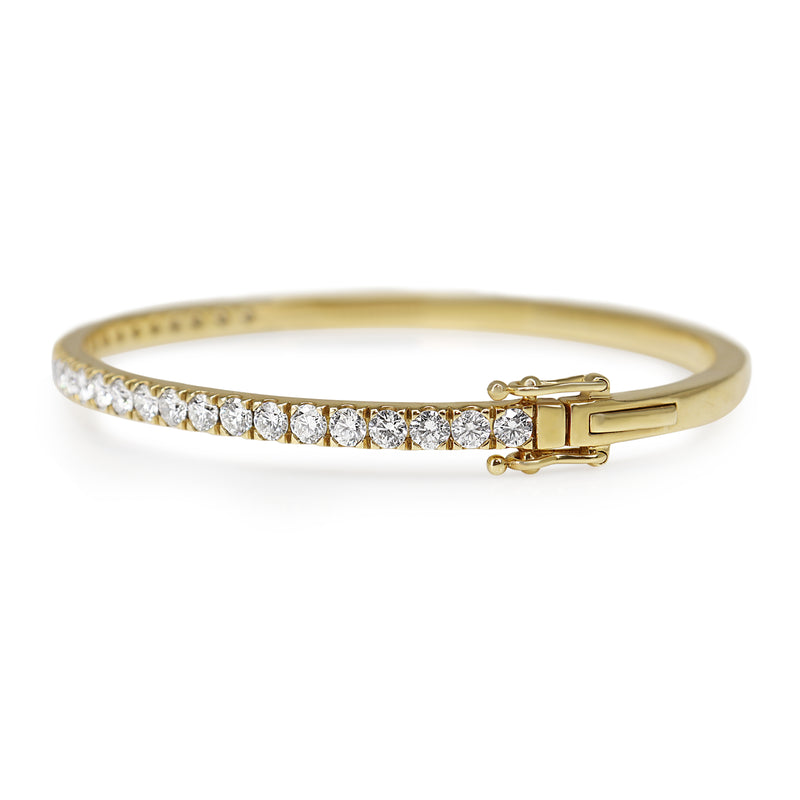 9ct Yellow Gold 2.55ct Hinged Bangle
