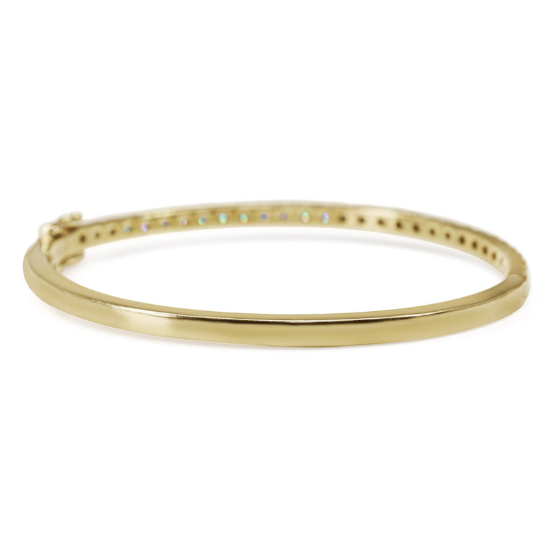 9ct Yellow Gold 2.55ct Hinged Bangle