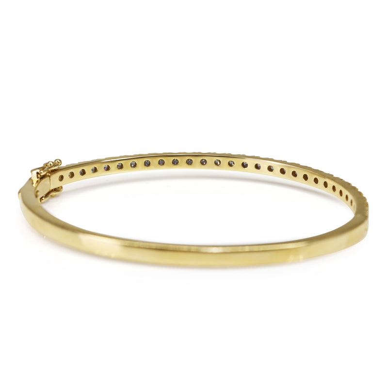 9ct Yellow Gold 2.55ct Hinged Bangle