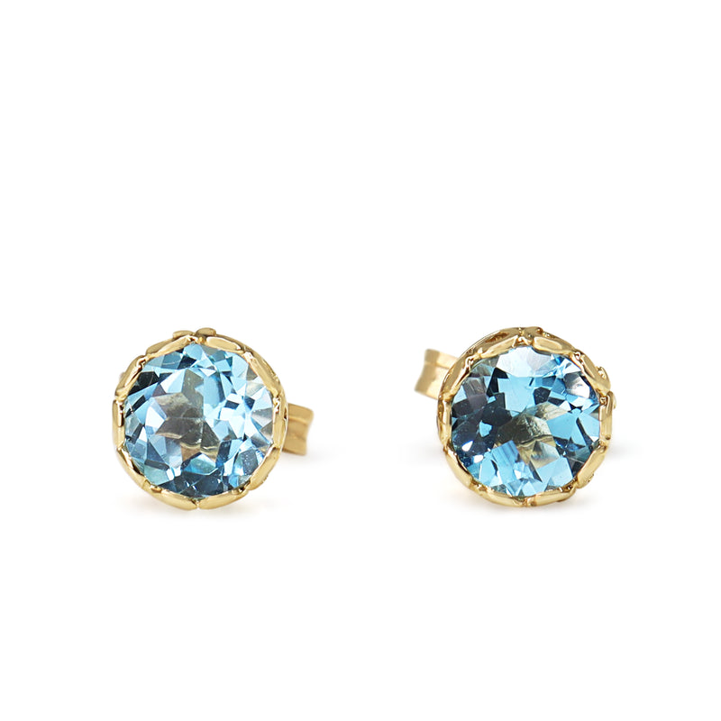 9ct Yellow Gold Topaz Stud Earrings