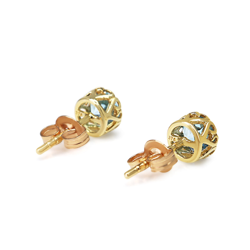 9ct Yellow Gold Topaz Stud Earrings