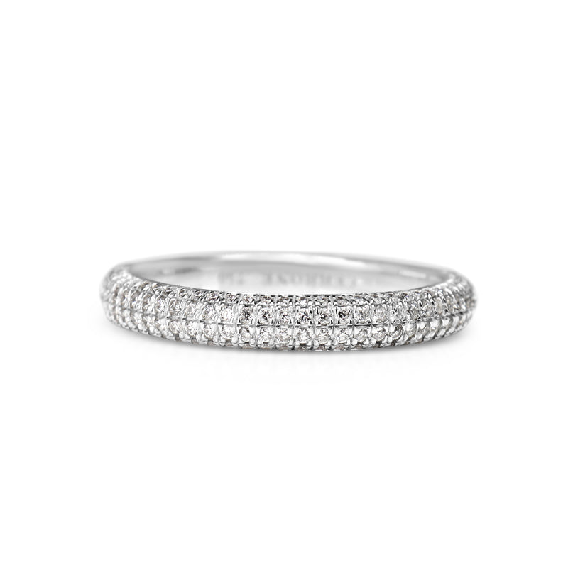 18ct White Gold 'CERRONE' Pavé Diamond Band Ring