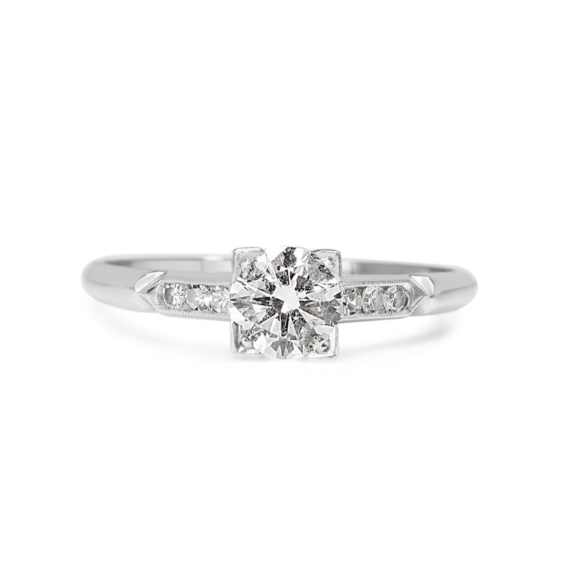 Platinum Vintage Diamond Solitaire Ring