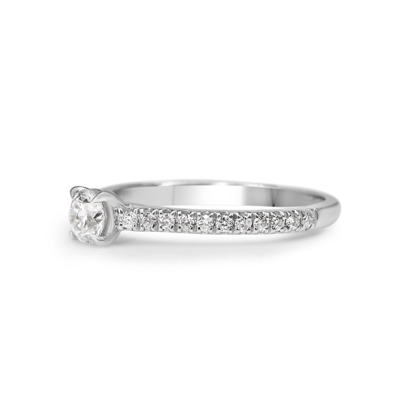 14ct White Gold Diamond Solitaire Ring