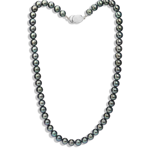 Silver and Akoya 7.5mm Pearl Strand Necklace