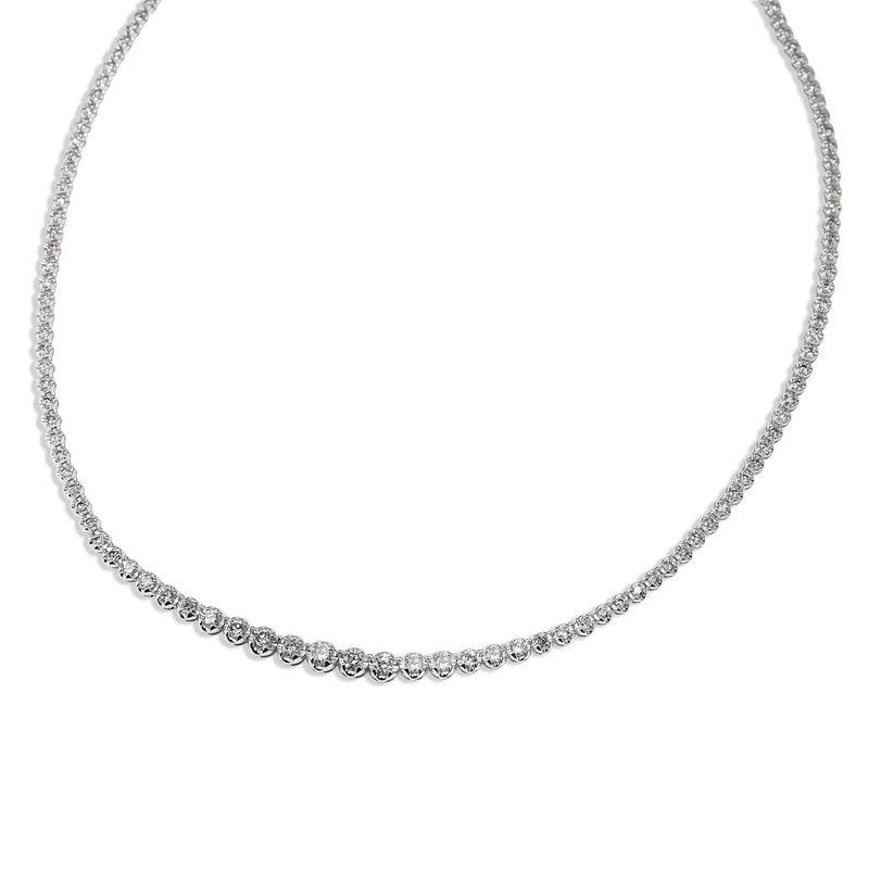 Platinum 5.00ct Diamond Tennis Necklace