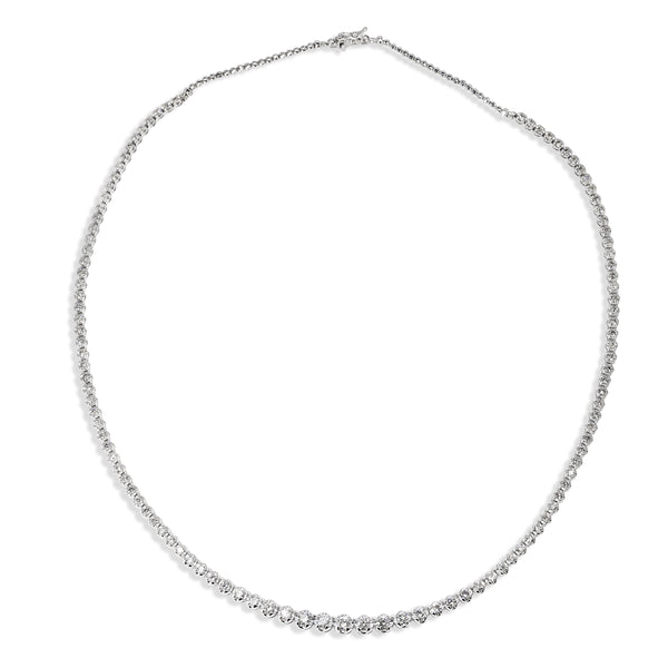 Platinum 5.00ct Diamond Tennis Necklace