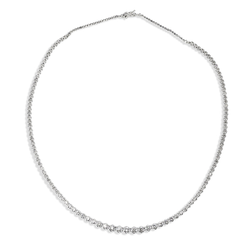 Platinum 5.00ct Diamond Tennis Necklace