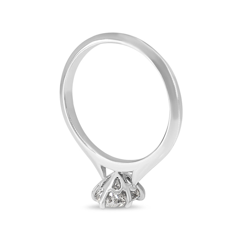 Platinum 6 Claw Oval 1.05ct Diamond Solitaire Ring