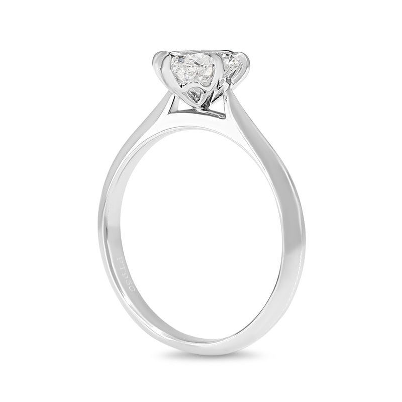 Platinum 6 Claw Oval 1.05ct Diamond Solitaire Ring
