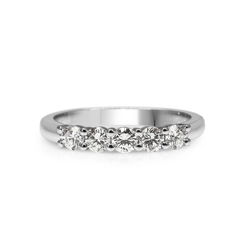 18ct White Gold 5 Stone Diamond Band Ring