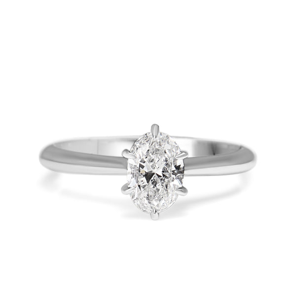 Platinum 6 Claw .70ct Diamond Solitaire Ring