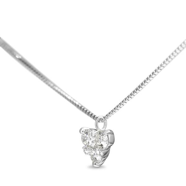 Platinum .50ct Diamond Heart Necklace