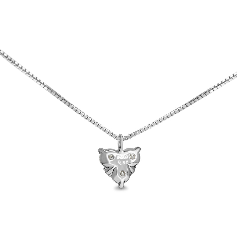Platinum .50ct Diamond Heart Necklace