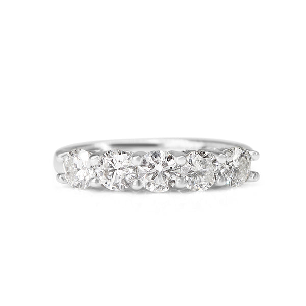 14ct White Gold 1.00ct 5 Stone Diamond Ring