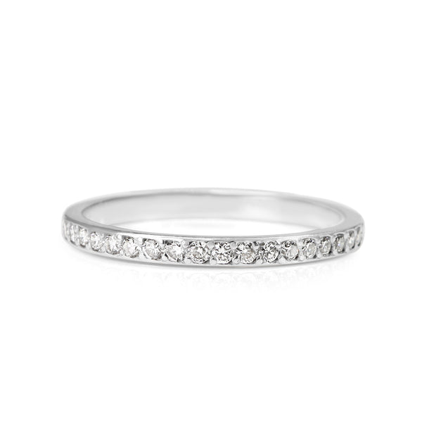 18ct White Gold .20ct Diamond Band Ring