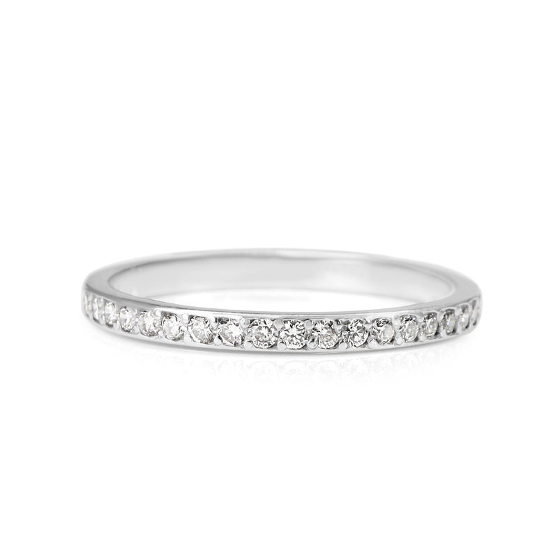 18ct White Gold .20ct Diamond Band Ring
