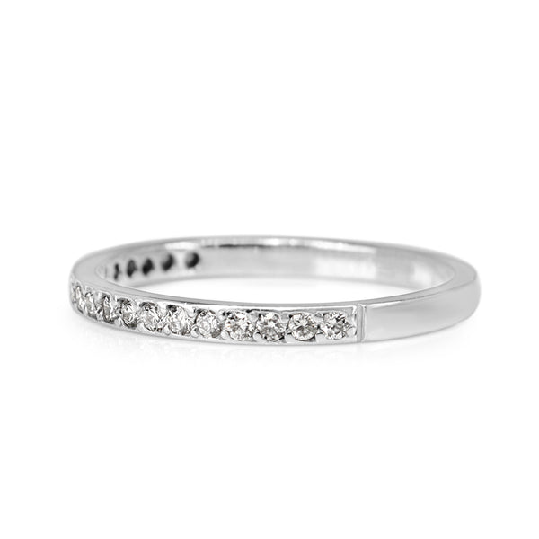 18ct White Gold .20ct Diamond Band Ring