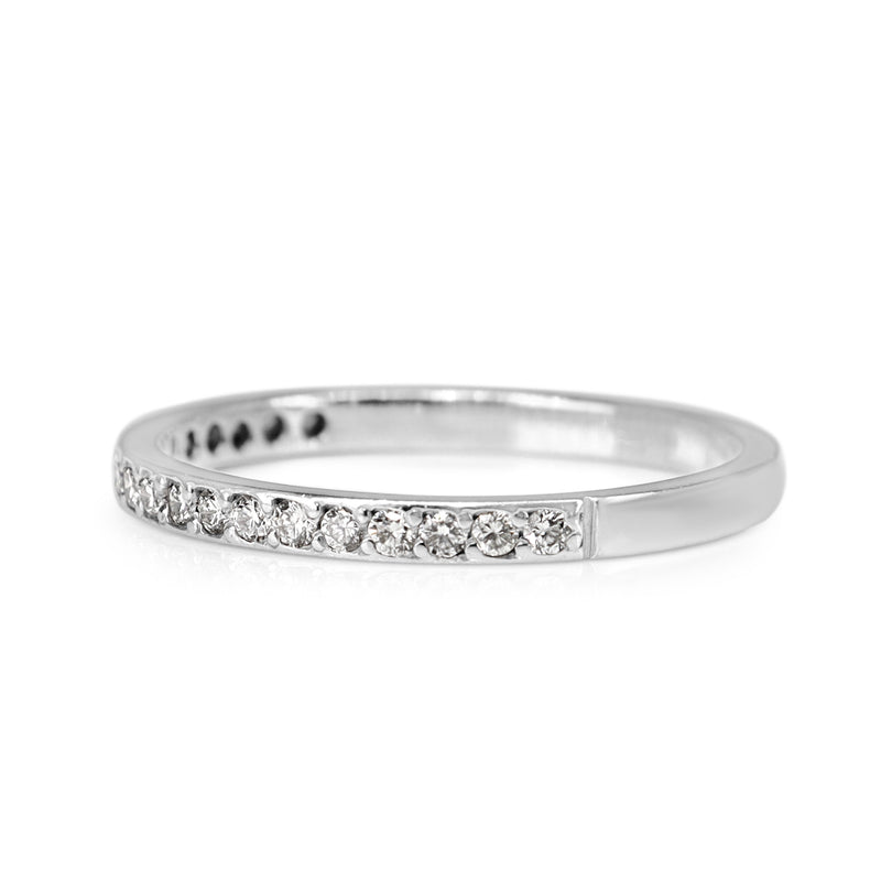 18ct White Gold .20ct Diamond Band Ring