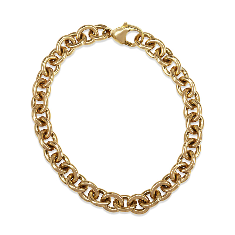 9ct Yellow Gold Belcher Link Bracelet