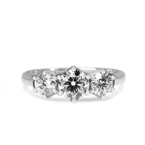 18ct White Gold 1.40ct 3 Stone Diamond Ring