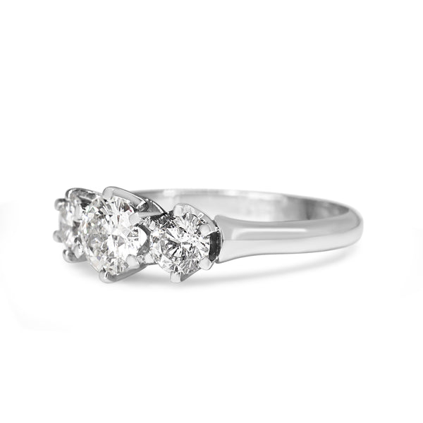18ct White Gold 1.40ct 3 Stone Diamond Ring