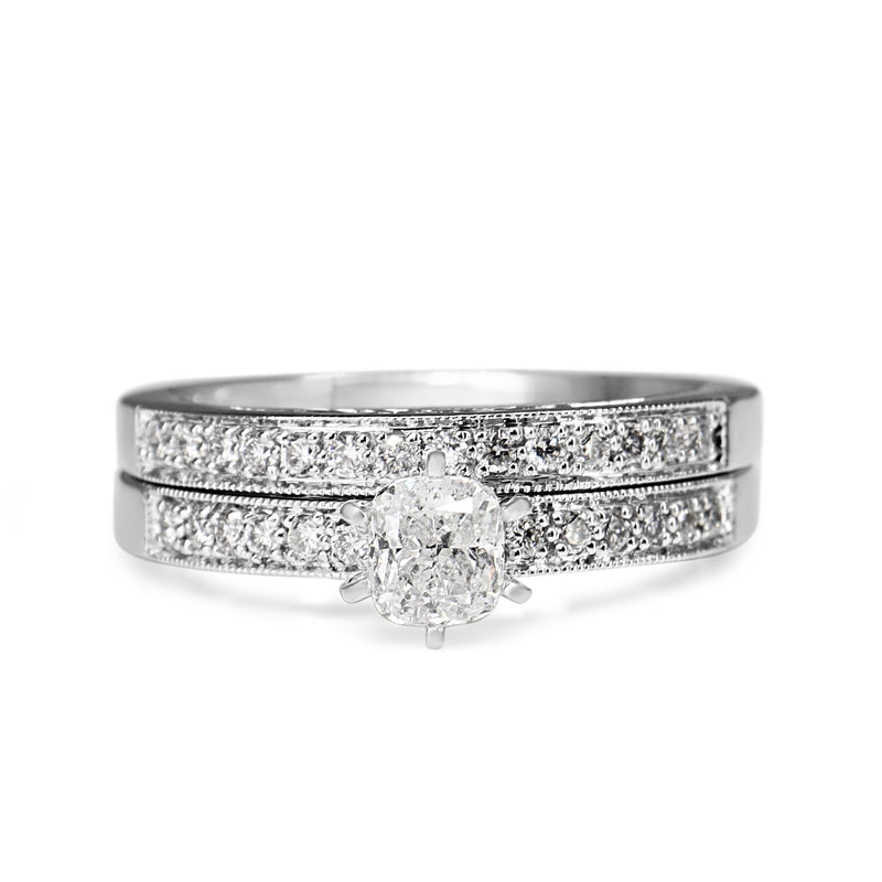 18ct White Gold Diamond Band Ring