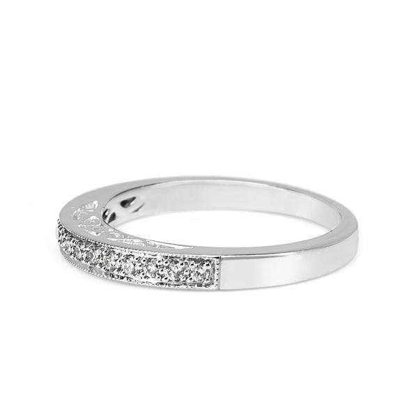 18ct White Gold Diamond Band Ring