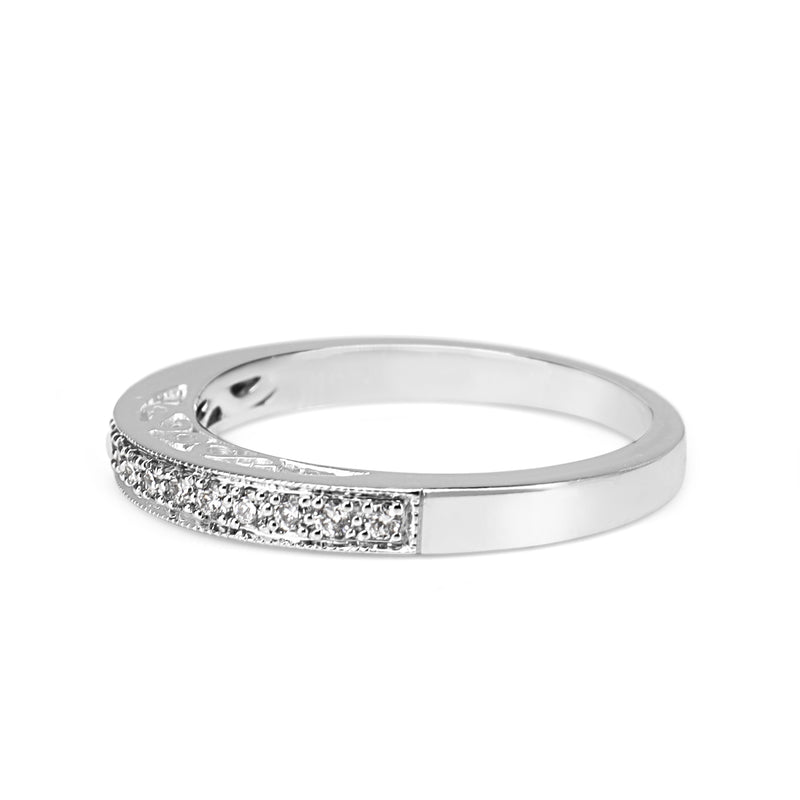 18ct White Gold Diamond Band Ring