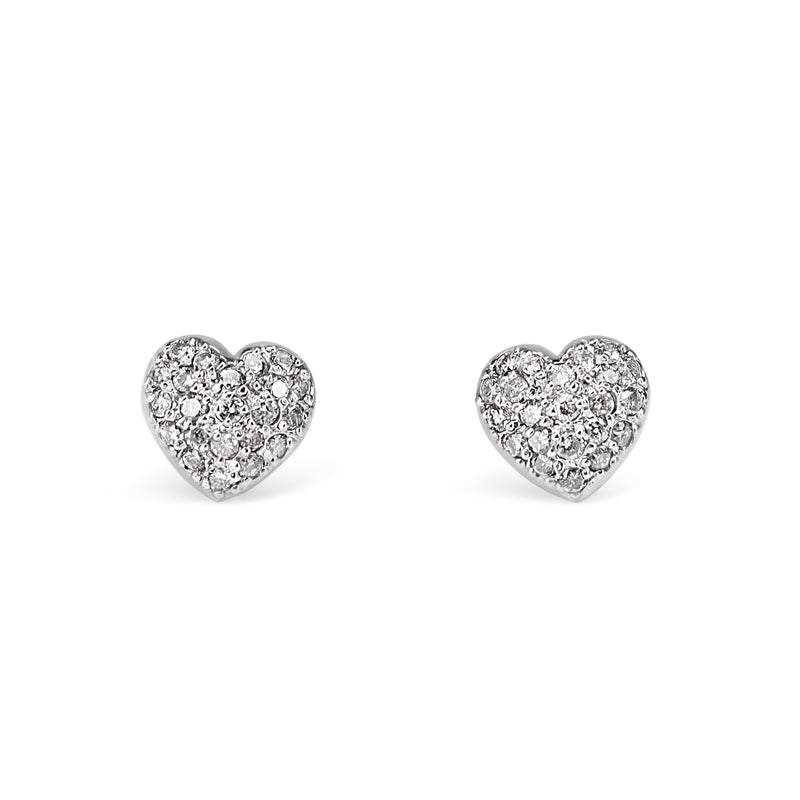 Platinum Pavé Diamond Stud Earrings