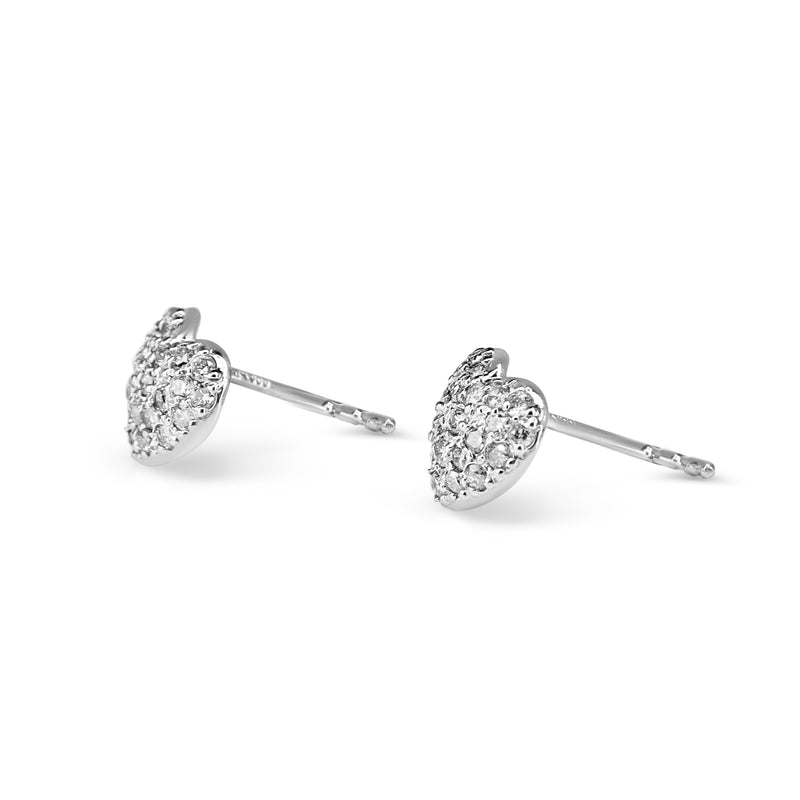 Platinum Pavé Diamond Stud Earrings
