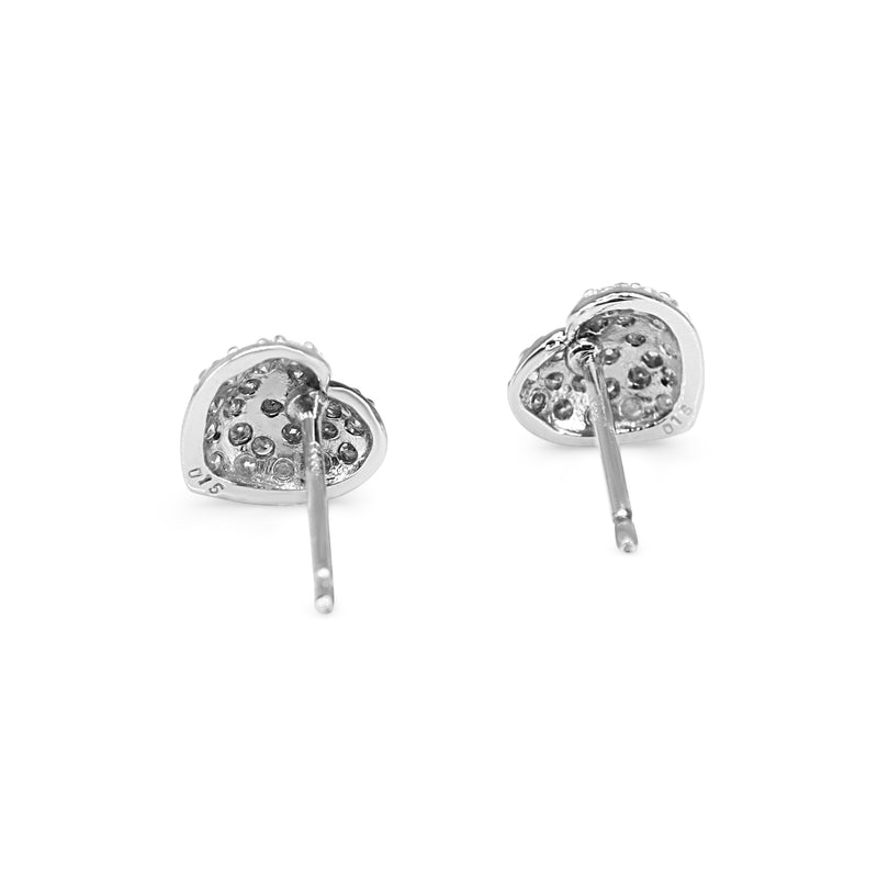 Platinum Pavé Diamond Stud Earrings