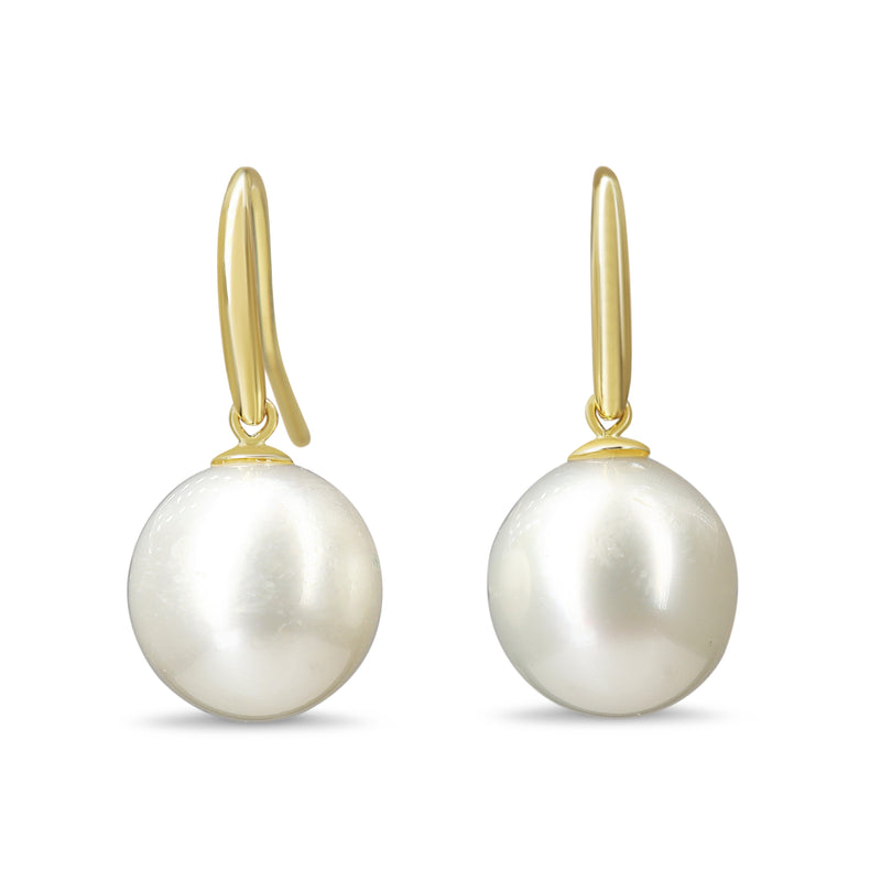 9ct Yellow Gold 12mm South Sea Pearl Earrings