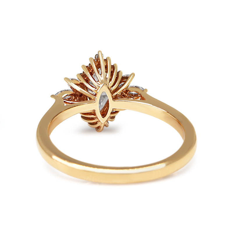 18ct Rose Gold Marquise Cluster Diamond Ring