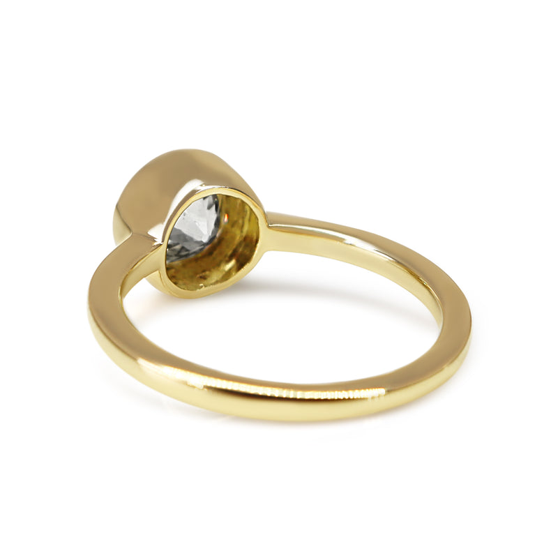 18ct Yellow Gold 1.30ct Old Cut Diamond Bezel Solitaire Ring