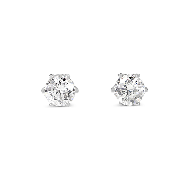 14ct White Gold 1.00ct Diamond Stud Earrings