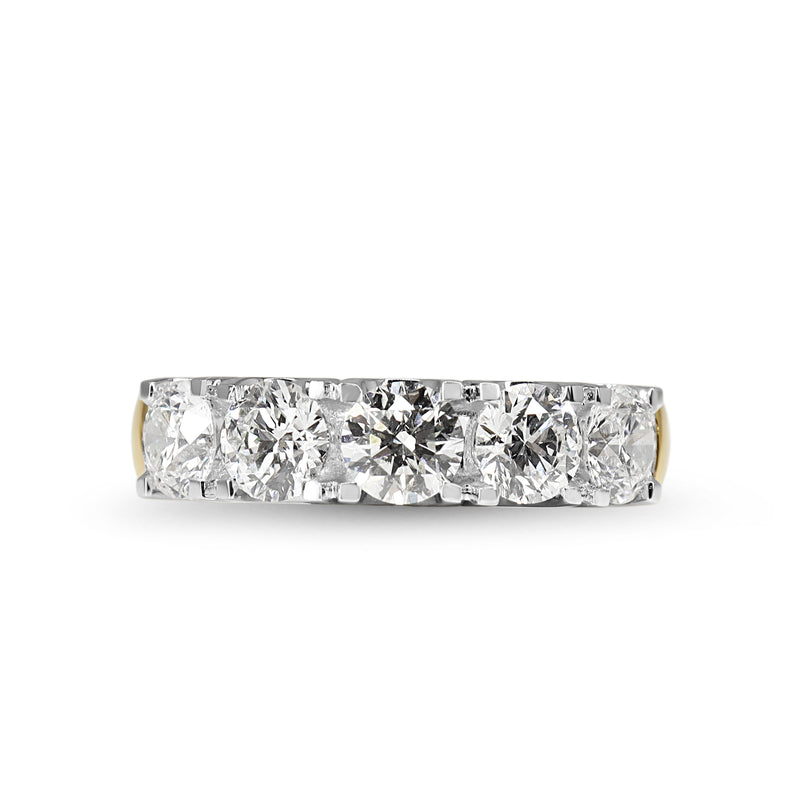 18ct Yellow and White Gold 2.15ct 5 Stone Diamond Ring
