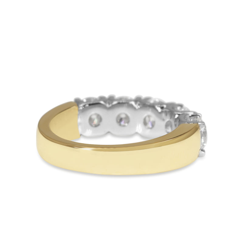 18ct Yellow and White Gold 2.15ct 5 Stone Diamond Ring
